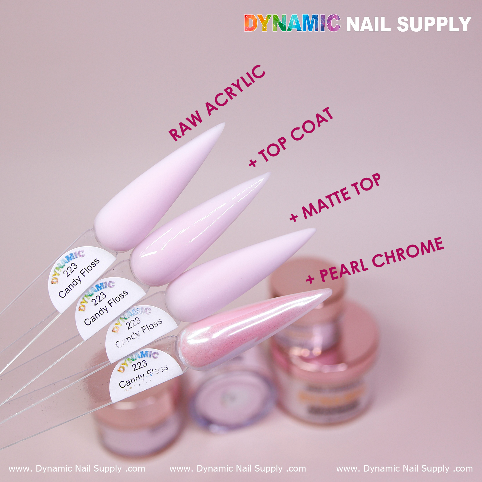 Candy Floss Cover Acrylic Powder (#223) Popular Pastel Color for Daily Using