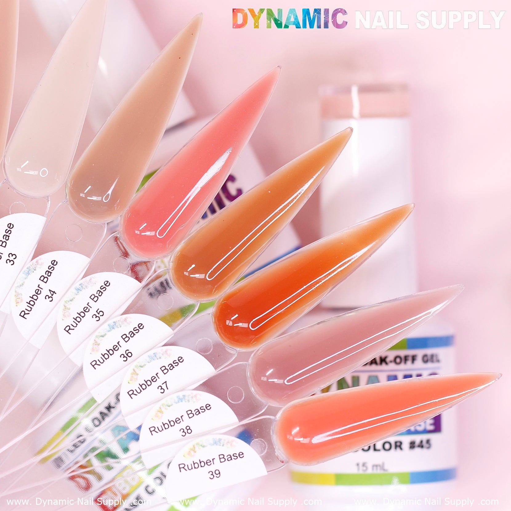 (BIAB) Rubber Base gel (Builder Gel in a Bottle) Number 30 to 39 collection