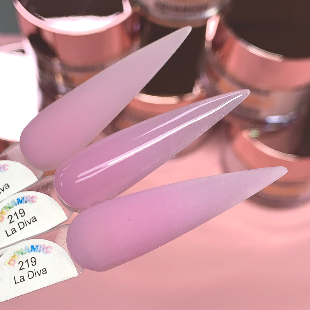 "La Diva" Nude Acrylic Powder (#219) Dragon Pink Purple Nude Color