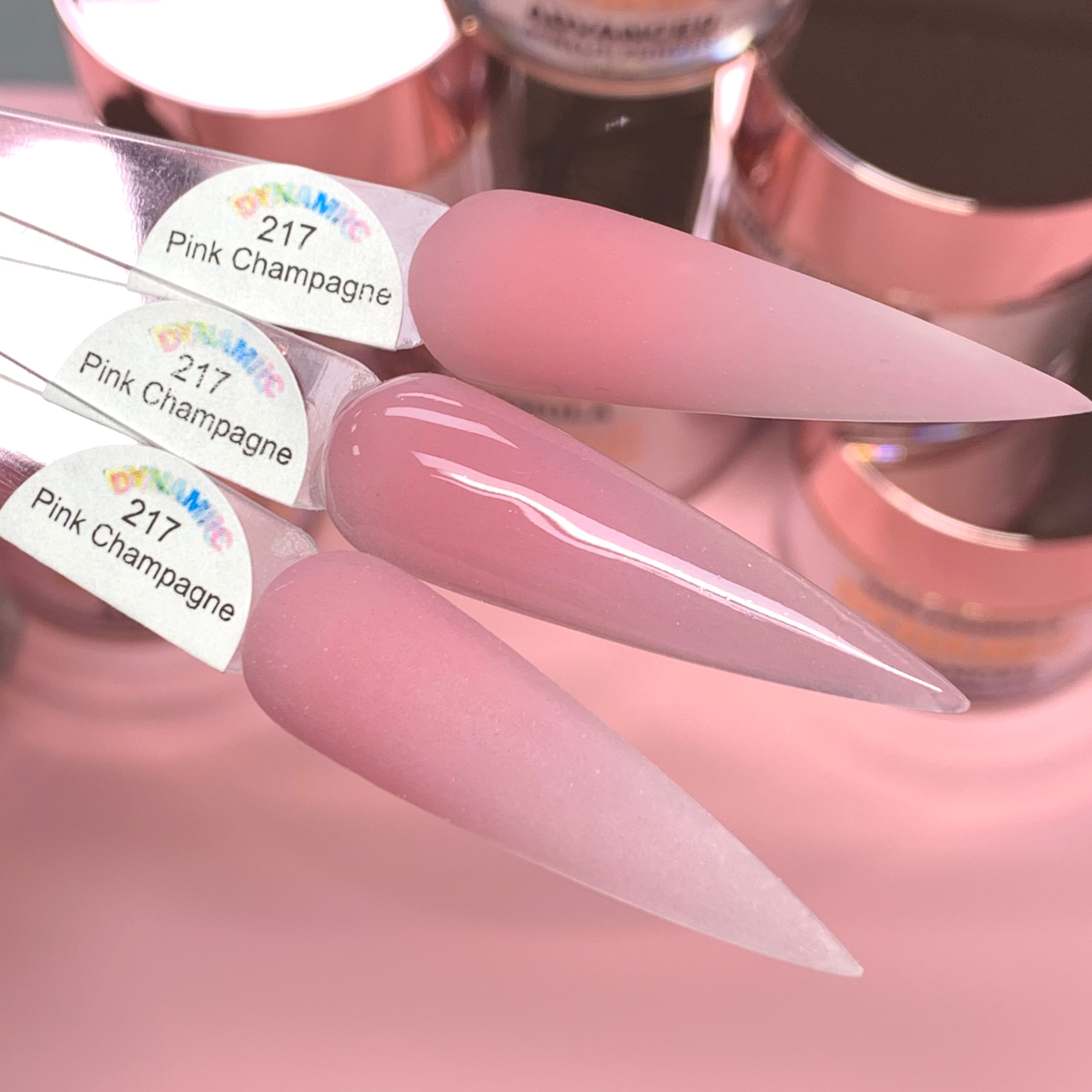 Pink Champagne Nude Acrylic Powder (#217) Deep Pink Nude Color for any skin tone