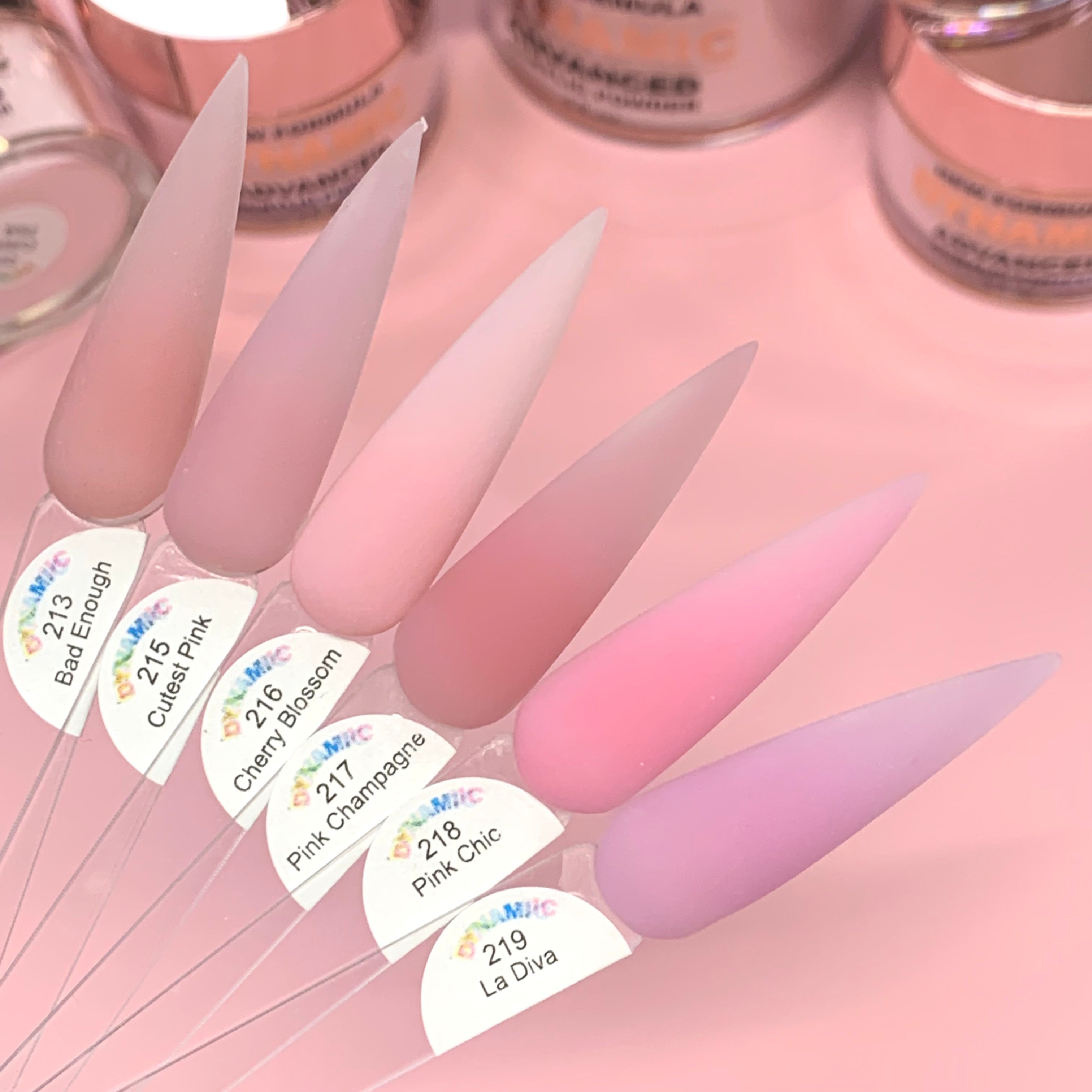 Cherry Blossom Nude Acrylic Powder (#216) bright pink acrylic for Pink & White Ombre nails