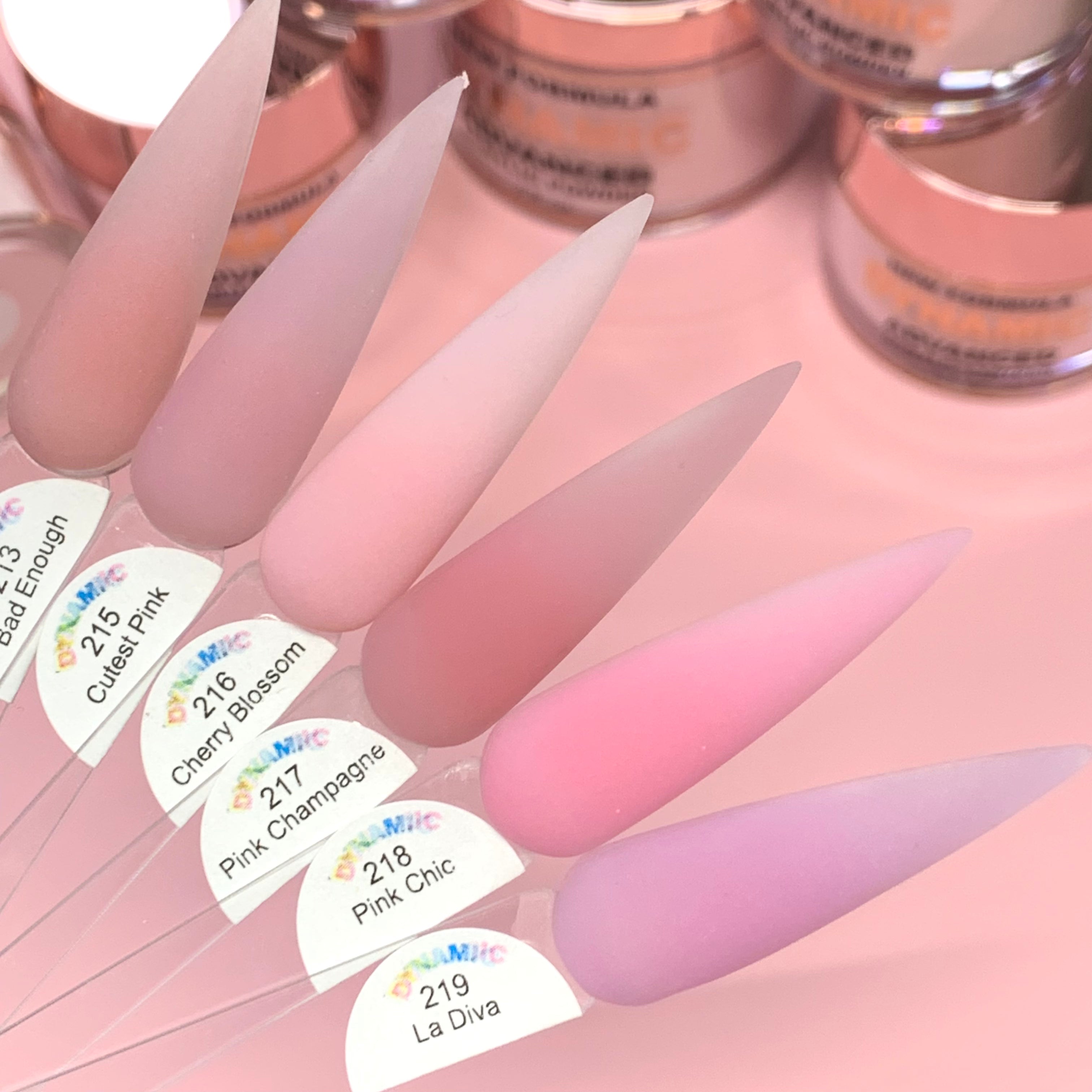 Pink Champagne Nude Acrylic Powder (#217) Deep Pink Nude Color for any skin tone