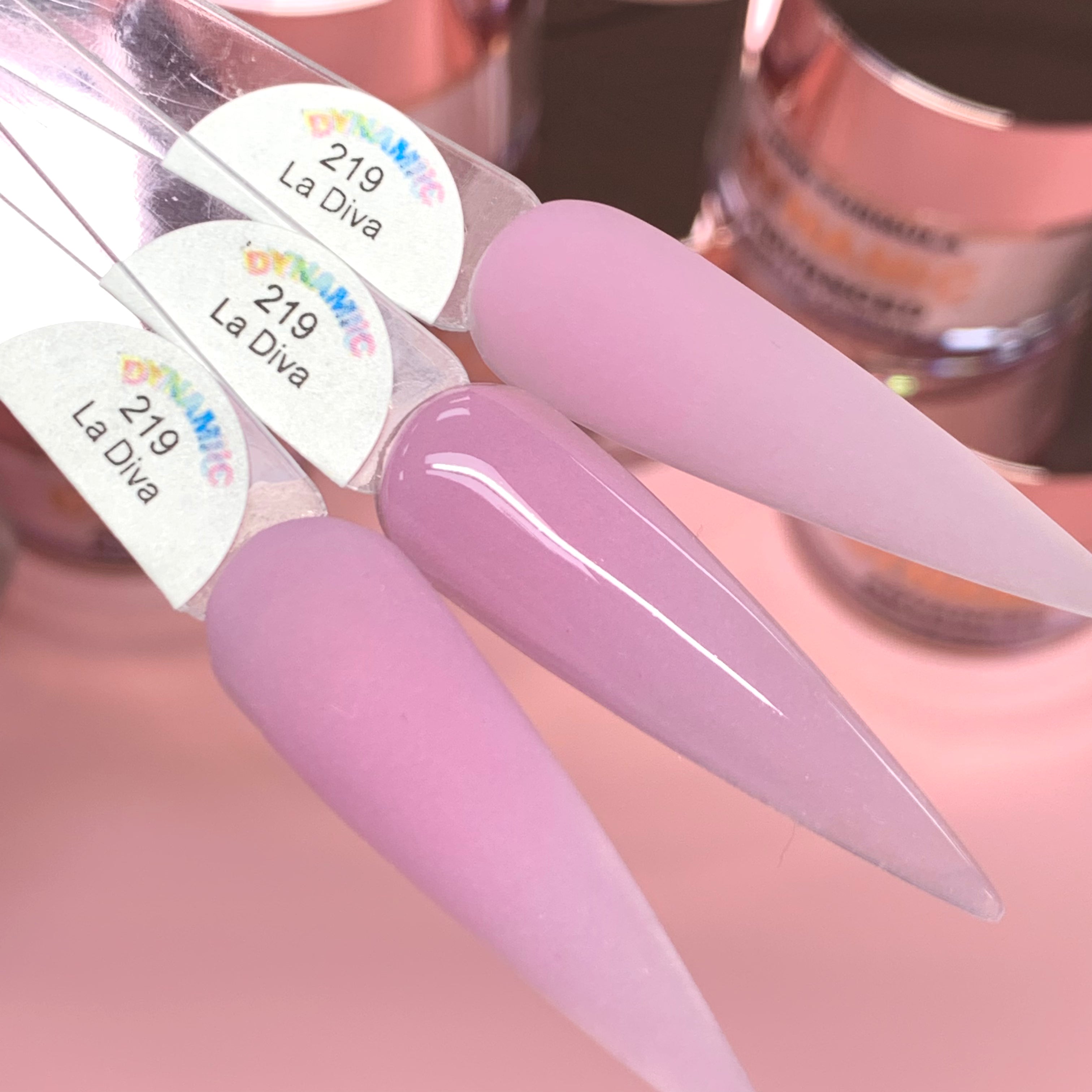 "La Diva" Nude Acrylic Powder (#219) Dragon Pink Purple Nude Color