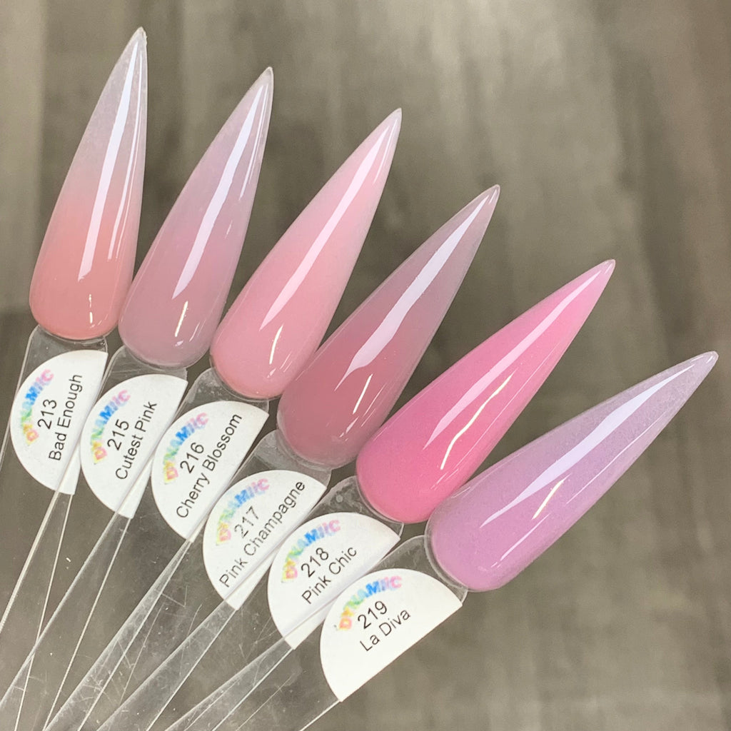 Cherry Blossom Nude Acrylic Powder (#216) bright pink acrylic for Pink & White Ombre nails