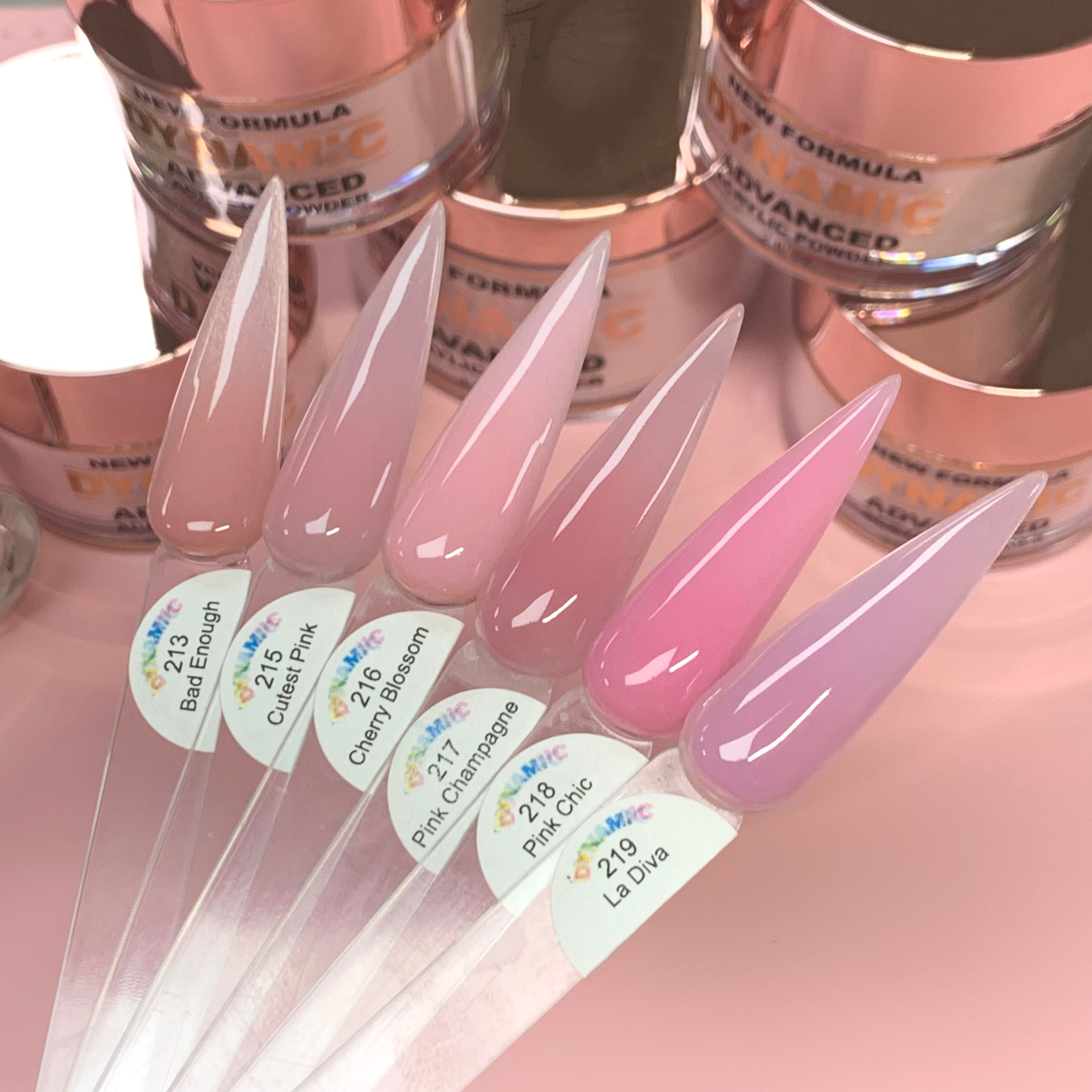 Pink Champagne Nude Acrylic Powder (#217) Deep Pink Nude Color for any skin tone